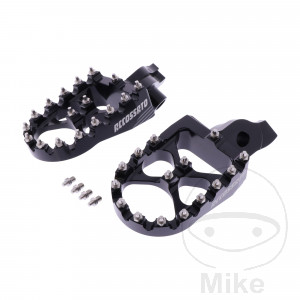 Fussrasten Satz schwarz Accossato Motocross