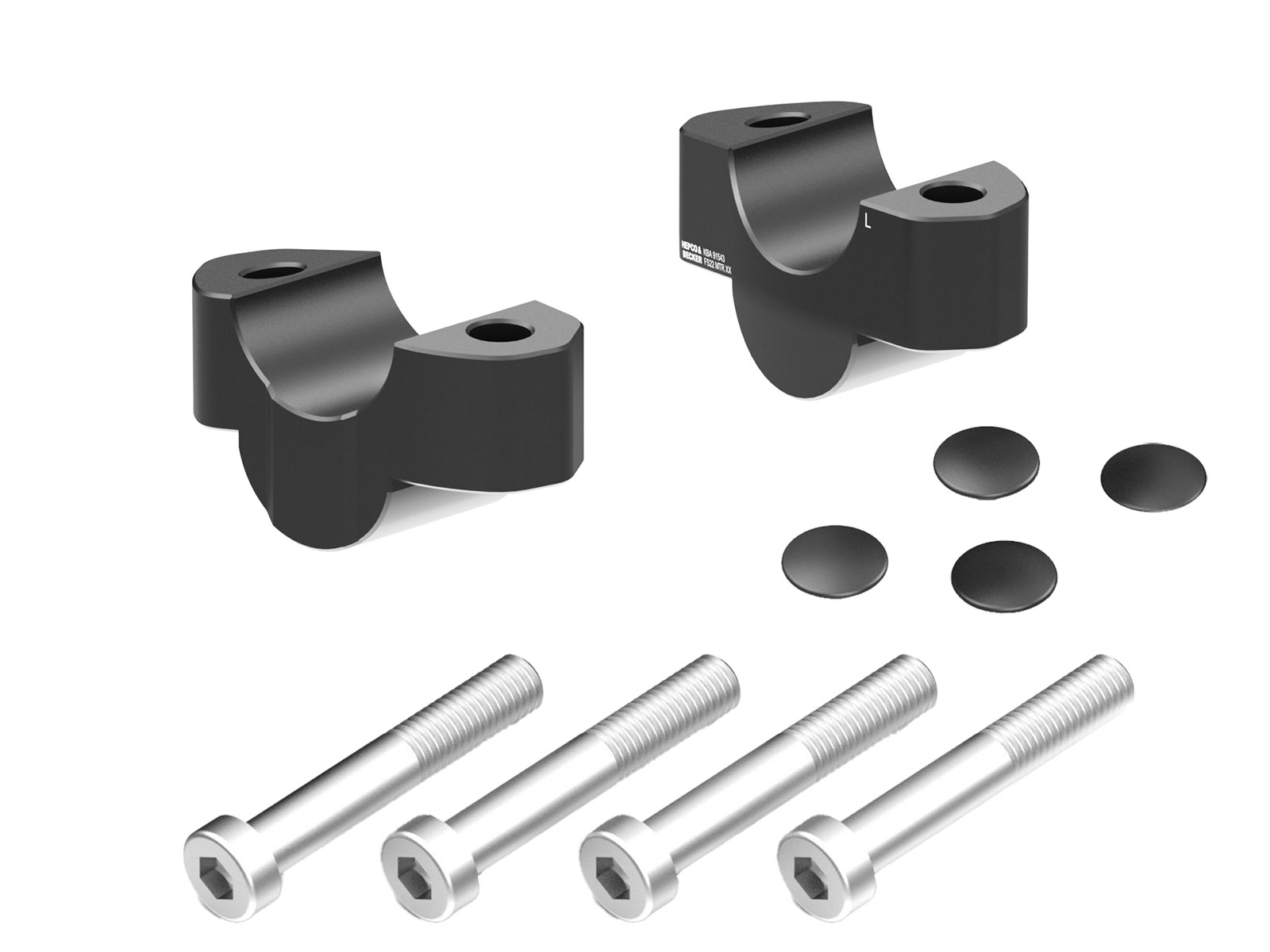 Lenkererhöhung für Suzuki GSX-S 1000 GT/Travel (2022 - ), 20mm hoch - Schwarz