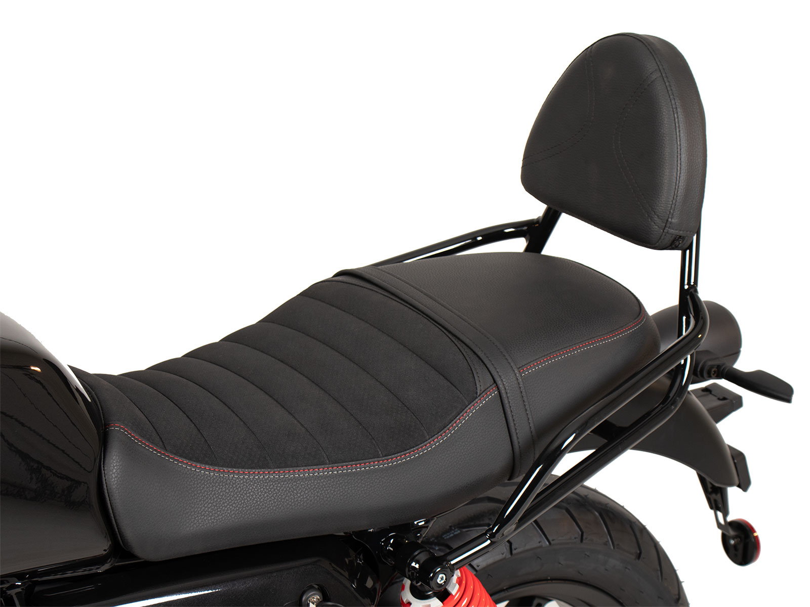Sissybar ohne Gepäckträger schwarz für Moto Guzzi V7 Stone Special Edition (850ccm) (2022-2023)
