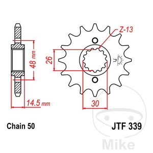 Ritzel 17Z Teilung 530 Alternative: 7260381