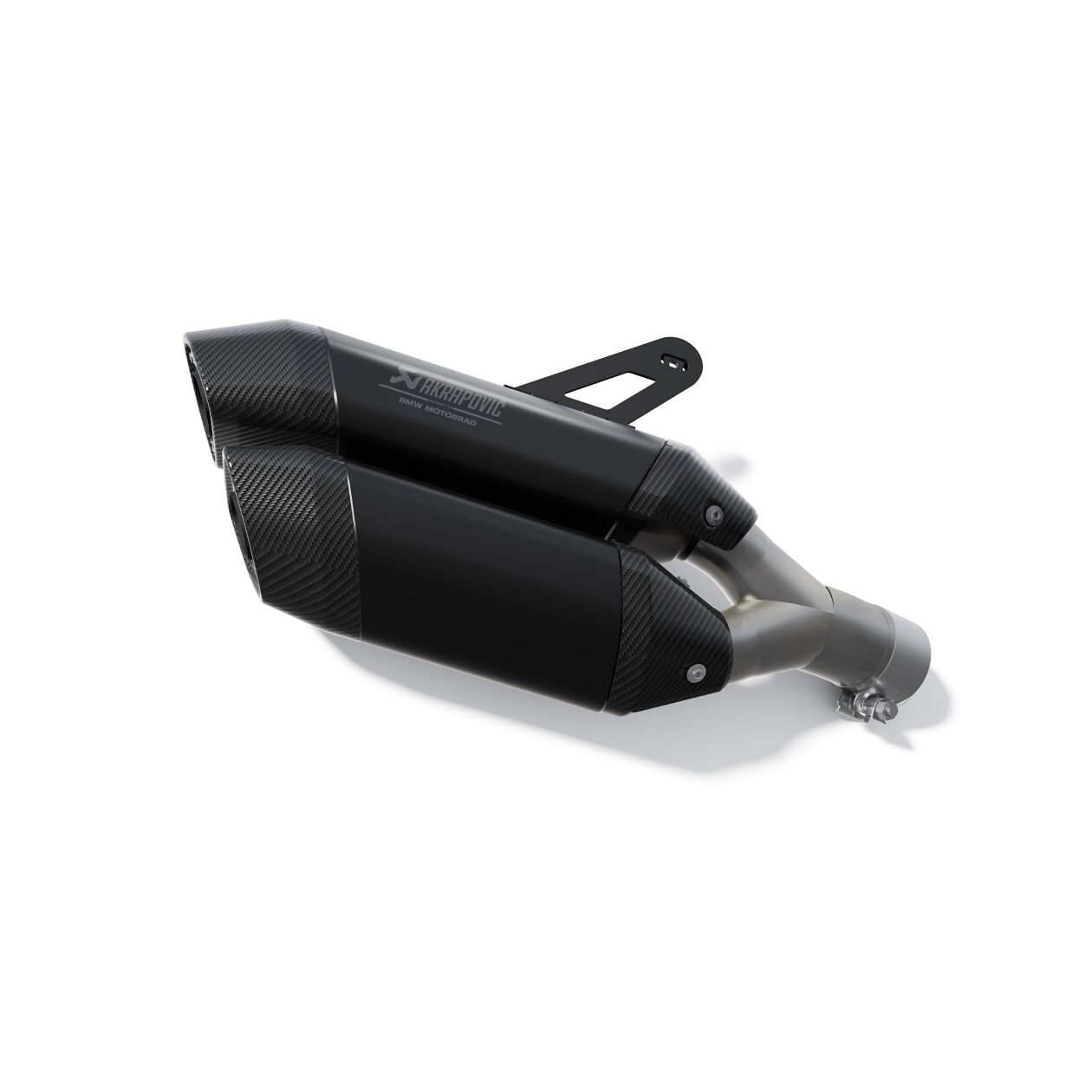 Akrapovic Satz Doppelschalldämpfer Endschalldämpfer Auspuff schwarz für BMW R1300GS Adventure