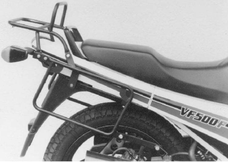Komplettträgerset (Seitenkofferträger und Rohrgepäckbrücke Topcaseträger) schwarz für Honda VF 500 F/F2 (1984-1987)