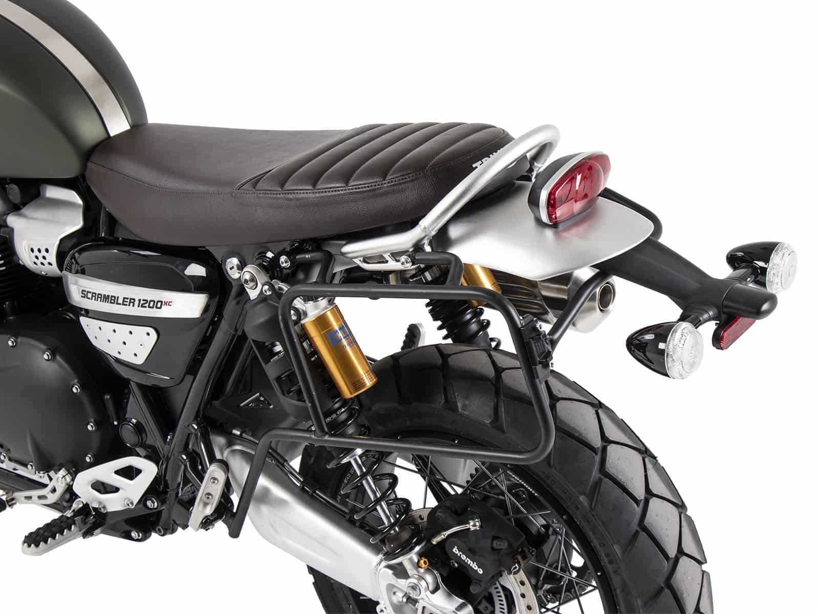 Seitenkofferträger festverschraubt einseitig links schwarz für Triumph Scrambler 1200 XE (2019-2023)