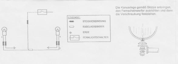 Twinlight Zusatzscheinwerferset (Fernlicht) inkl. Halter und Kabel chrom für Honda VT 600 C (1988-2000)