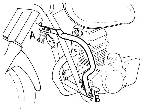 Motorschutzbügel chrom für Kawasaki EL 125 (1998-2007)