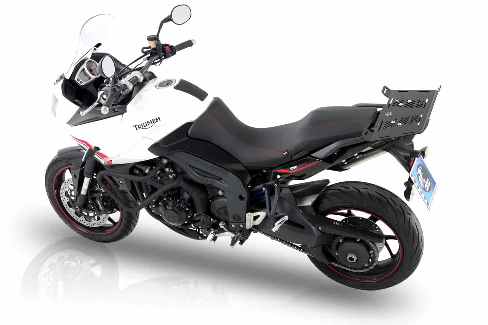 Gepäckbrückenverbreiterung schwarz für Triumph Tiger 1050 Sport (2013-2021)