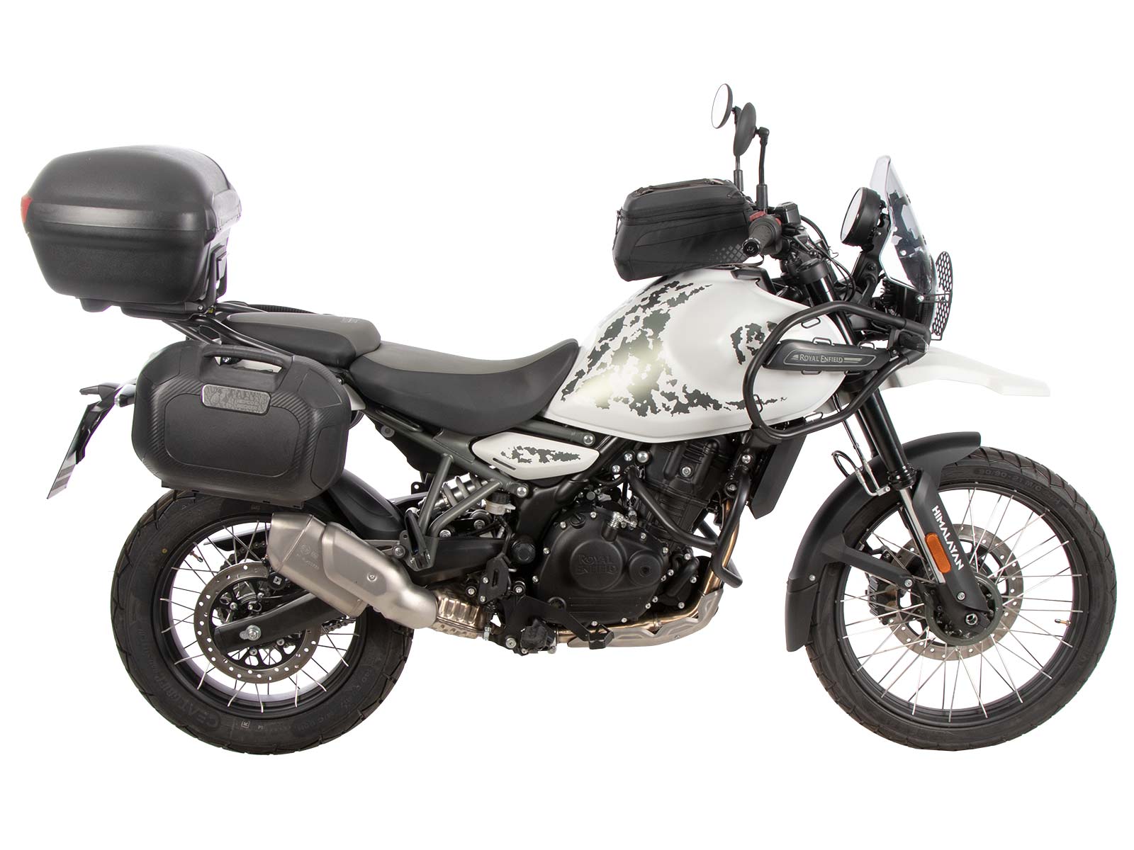 Alurack Topcaseträger schwarz für Kombination mit Originalgepäckbrücke für Royal Enfield Himalayan 450 (2024-)