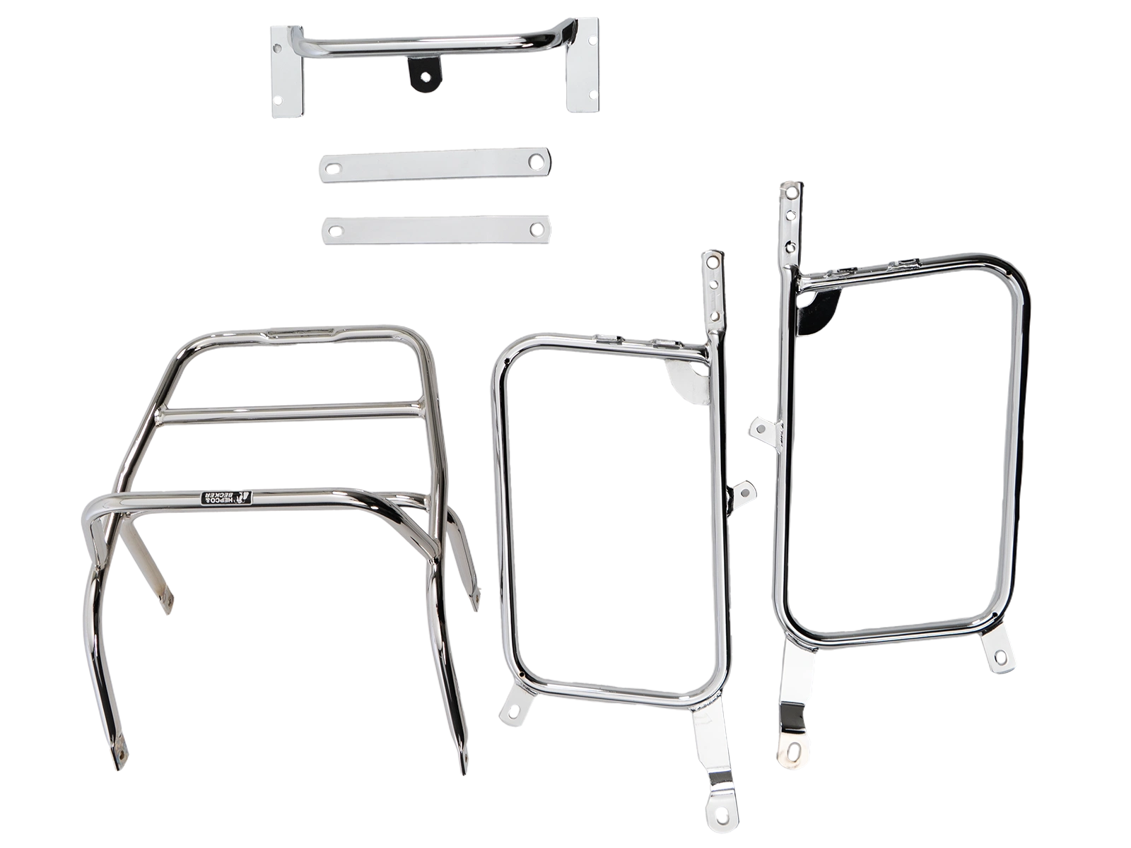 Komplettträgerset (Seitenkofferträger und Rohrgepäckbrücke Topcaseträger) chrom für Ducati 750/900 SS/900 SD (1978-1982)