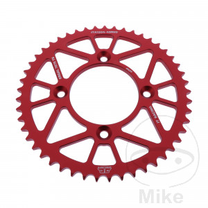 Alu-Kettenrad 49Z Teilung 428 rot JT Innendurchmesser 080 Lochkreis 100
