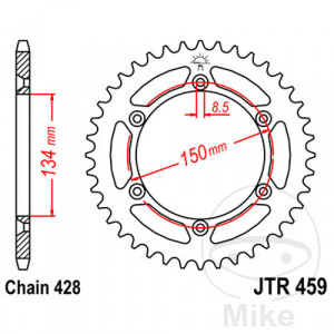Kettenrad 52Z Teilung 428 Innendurchmesser 134 Lochkreis 150