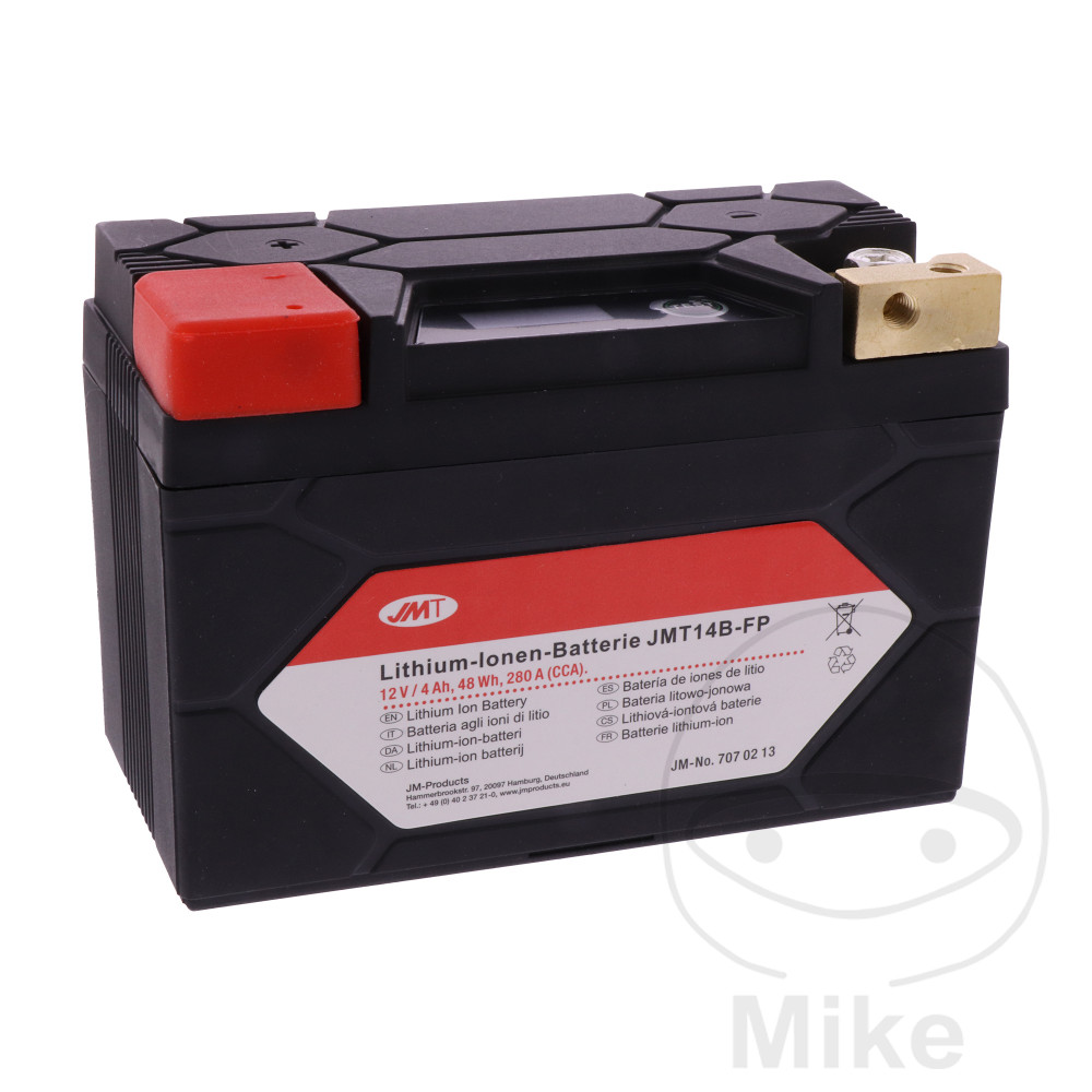 Batterie Motorrad JMT14B-FP JMT Lithium-Ionen mit Anzeige