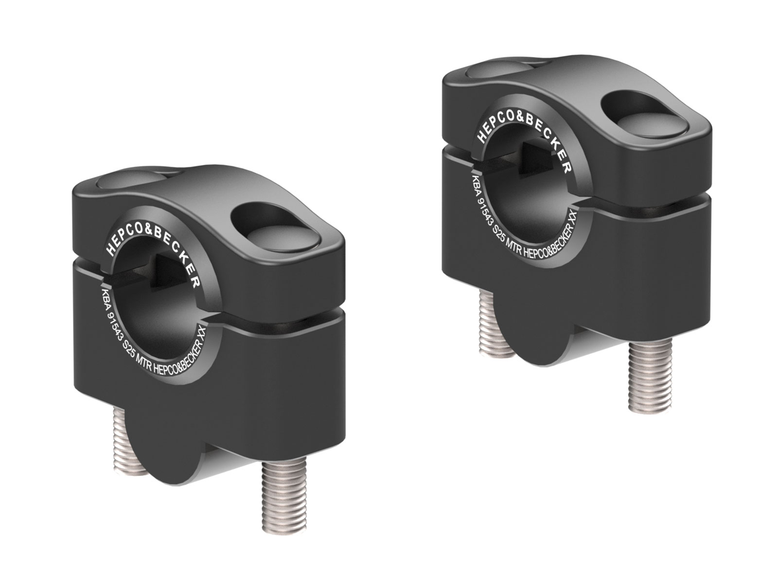 Lenkererhöhung für BMW F 800 ST (2006-2012), 25mm hoch - Schwarz