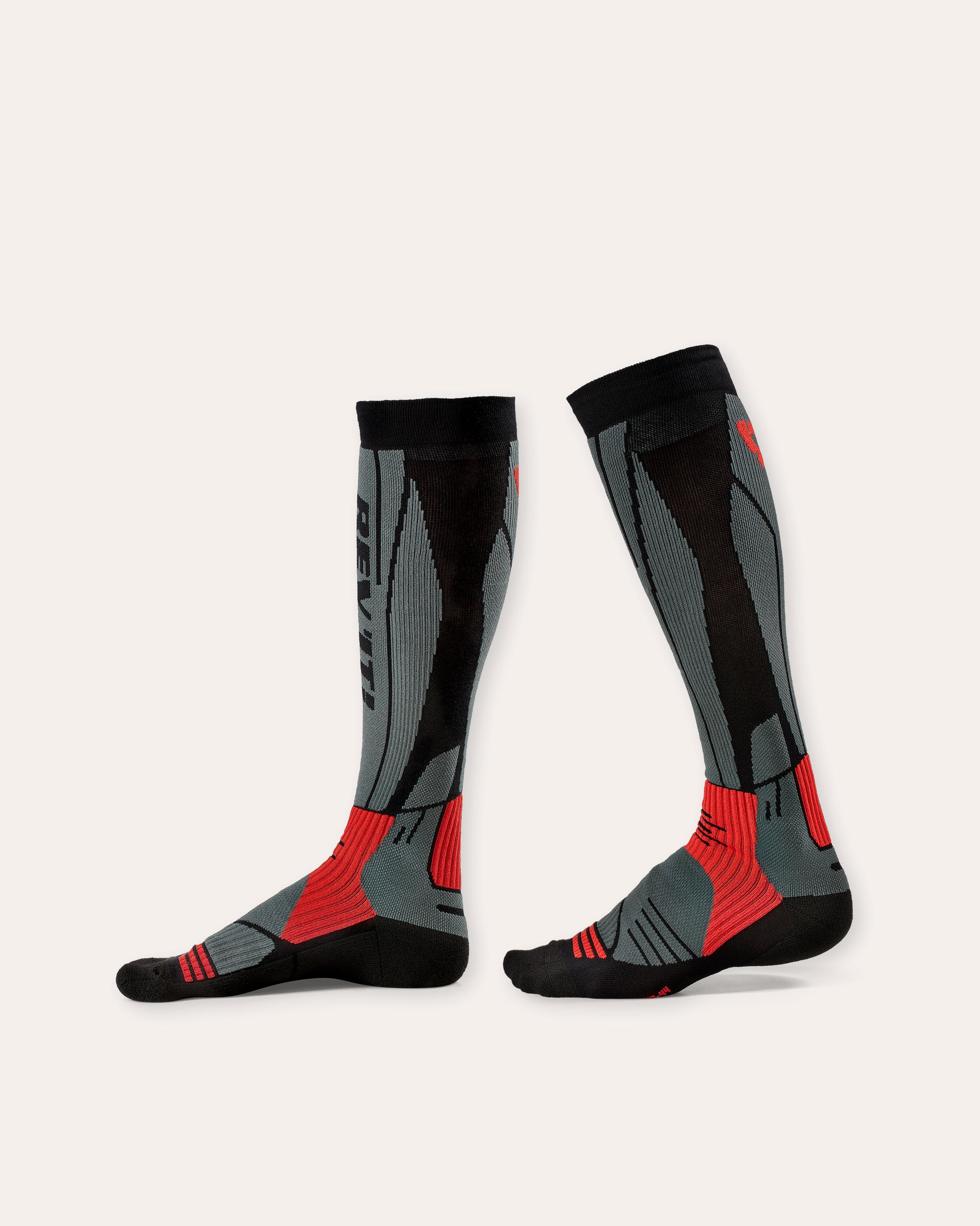 Socken Kalahari Dunkelgrau-Rot 35-38 Standard