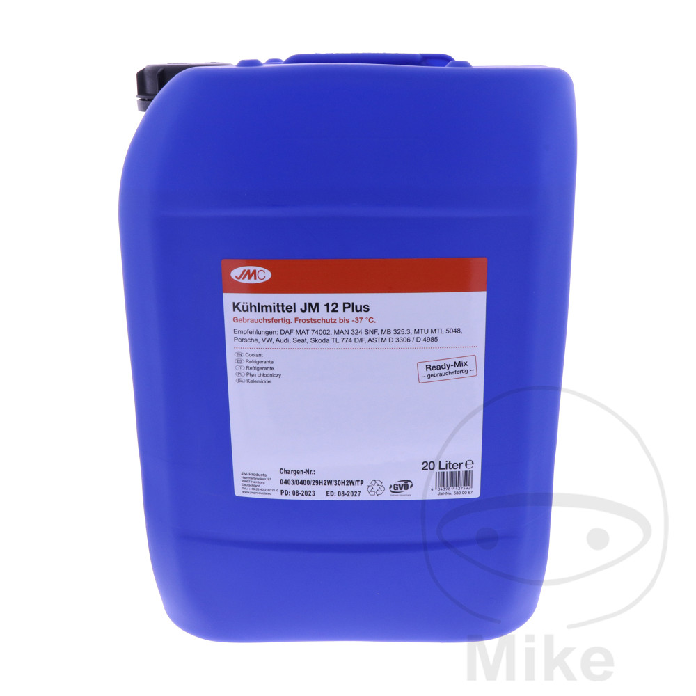 Kühlmittel JM 12+ 20 Liter JMC mit Frostschutz Ready-Mix