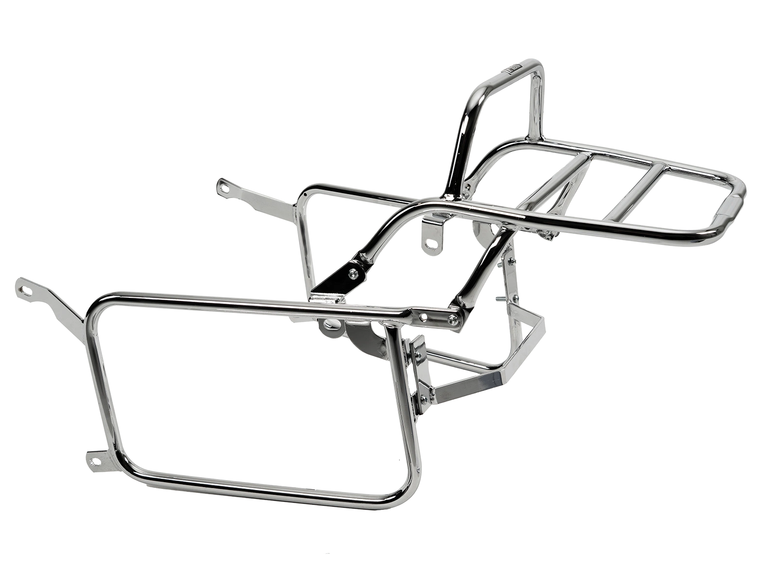 Komplettträgerset (Seitenkofferträger und Rohrgepäckbrücke Topcaseträger) chrom für Honda VT 500 Custom (1983-1988)
