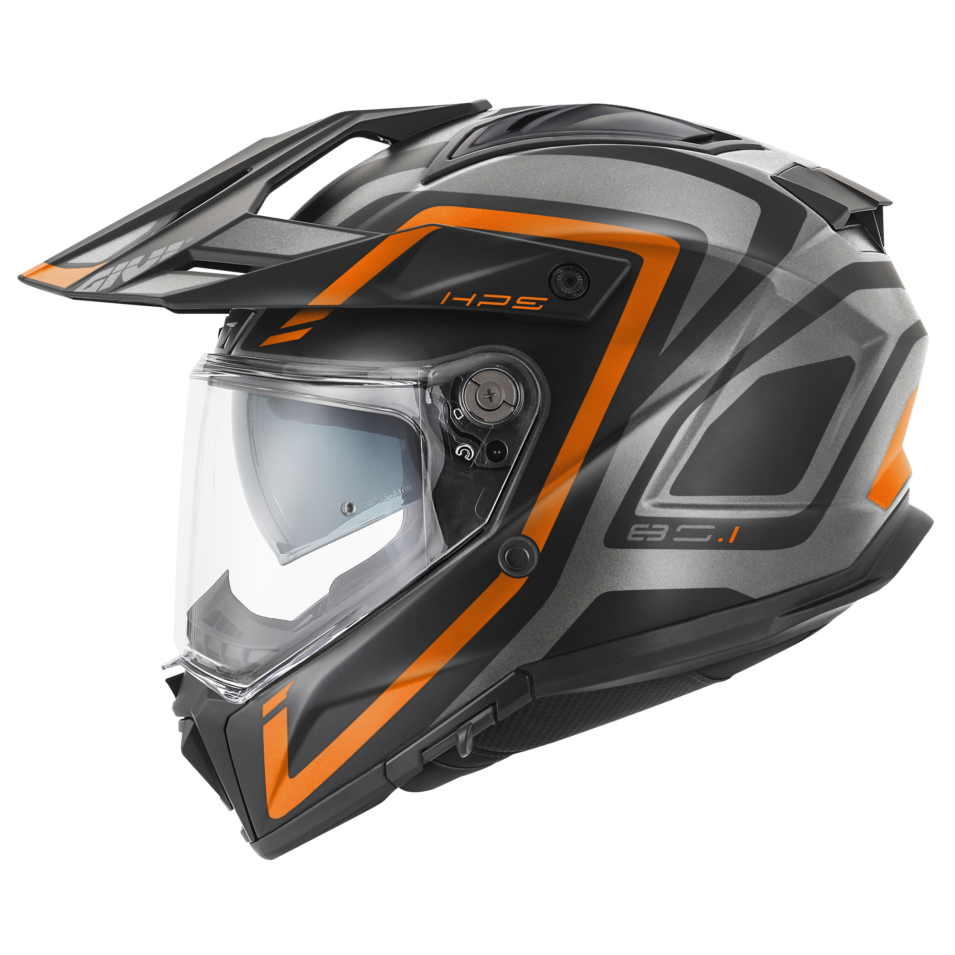 HPS 80.1 Enduro Fiber GRAFIC APEX matt titanium schwarz orange - Gr. 54/XS