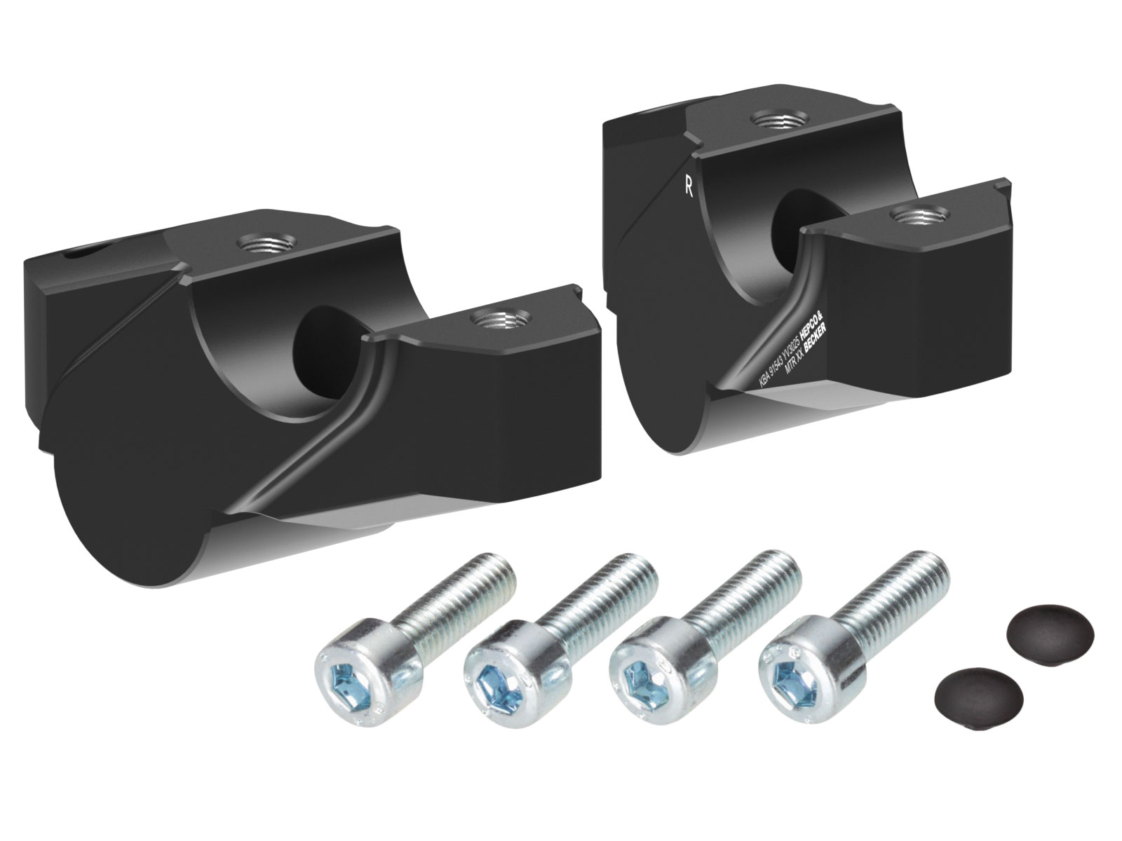 Lenkererhöhung mit Versatz 30 mm hoch, 25 mm zurück, schwarz für Yamaha MT-09 (2013-2020)
