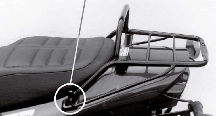 Rohrgepäckbrücke Topcaseträger schwarz für Yamaha XJ 600 S/N Diversion (1991-1995)