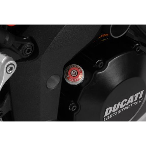Stopfen für Öleinfüllöffnung, rot eloxiert für Ducati Multistrada 1200