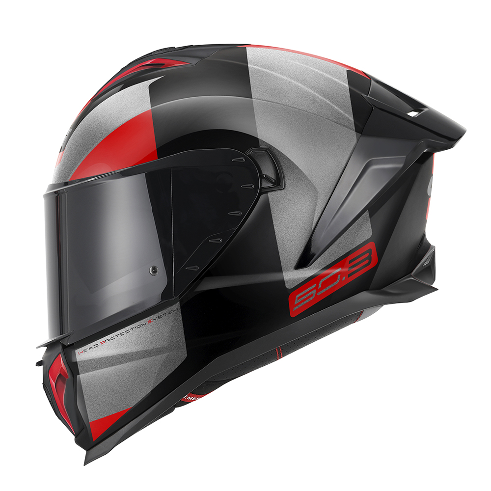 HPS 50.3 ABS VISION, Integral-Helm glänzend schwarz titanium - Gr. 61/XL