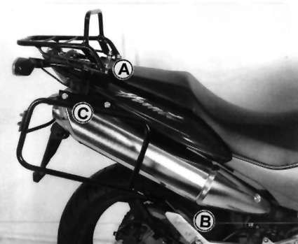 Rohrgepäckbrücke Topcaseträger schwarz für Honda CB 600 F Hornet (2003-2006)