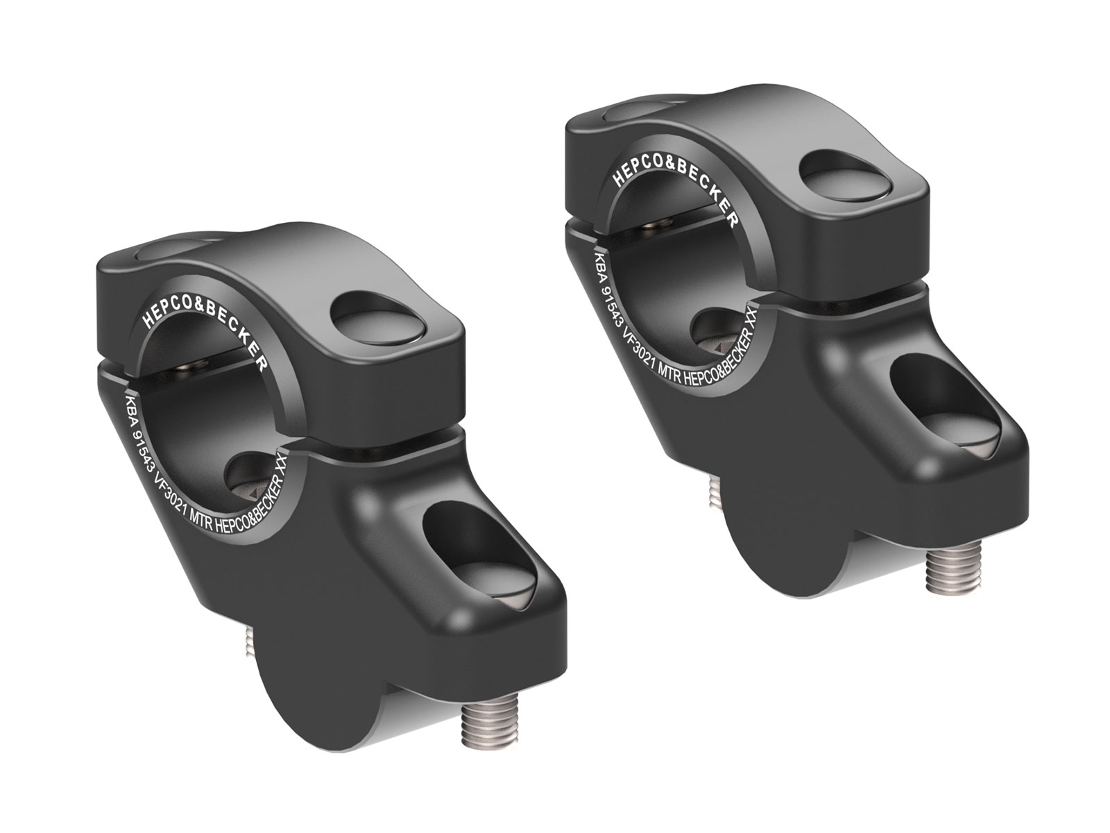 Lenkererhöhung mit Versatz 30 mm hoch, 21 mm zurück, schwarz für Moto Guzzi V 85 TT / Travel (2019-2023)