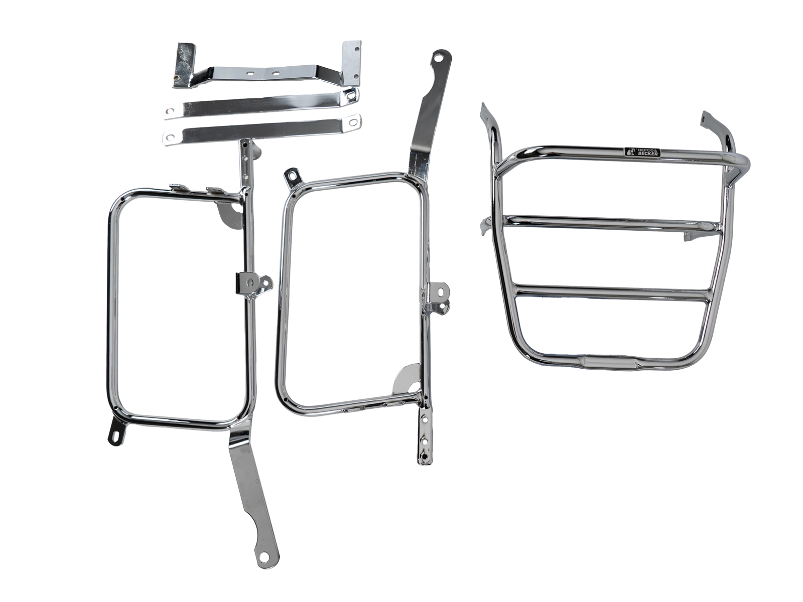 Komplettträgerset (Seitenkofferträger und Rohrgepäckbrücke Topcaseträger) chrom für Honda CB 650 SC/RC (1982-1984)