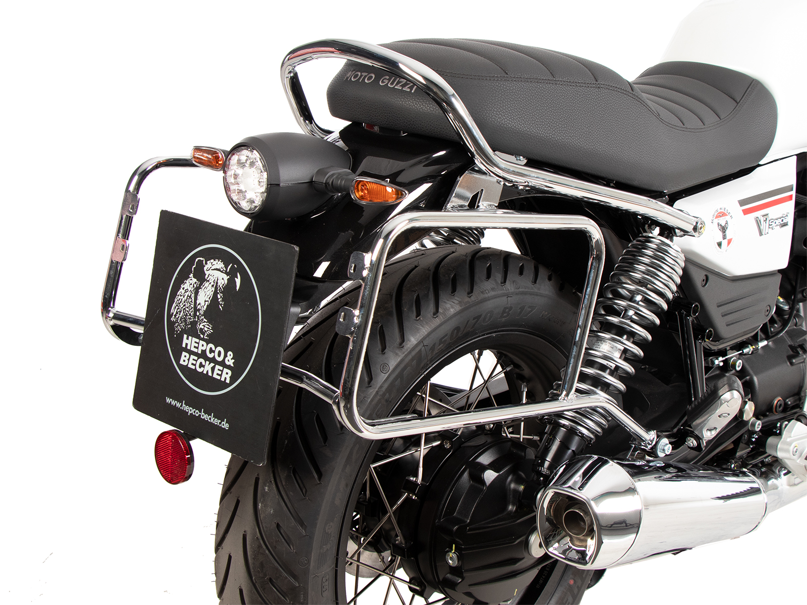 Seitenkofferträger festverschraubt chrom für Moto Guzzi V7 Special/Stone/Centenario (850 ccm) (2021-2024)