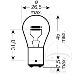 Lampe 6V21/5W BAY15D JMP Alternative: 7050186 Inhalt 1 Stück