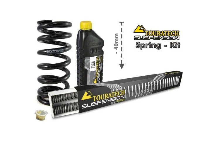 Touratech Federn für Gabel und Federbein Tieferlegung um -40mm für BMW F850GS + Adventure ab 2018
