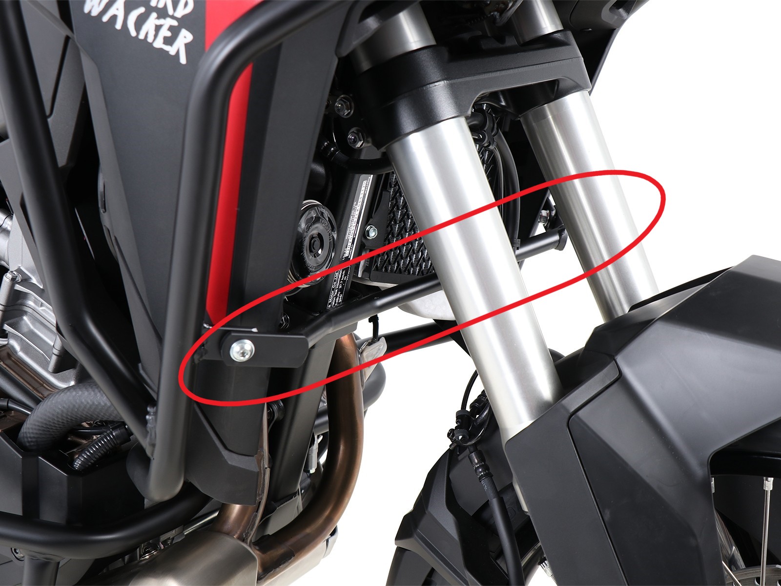 Versteifungsbügel für H&B Tankschutzbügel schwarz für Honda CRF1100L Africa Twin 2019-2023