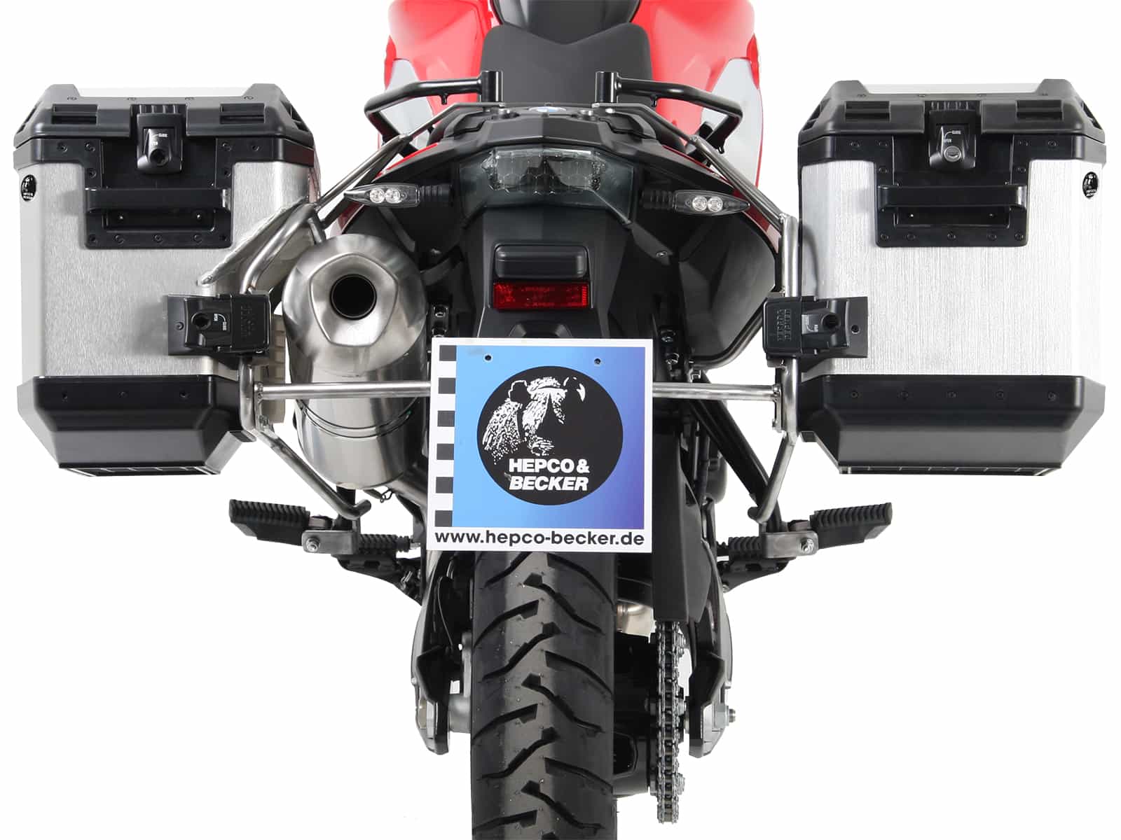 Kofferträgerset Cutout Edelstahl inkl. Xplorer Cutout silber Kofferset für BMW F650/700GS