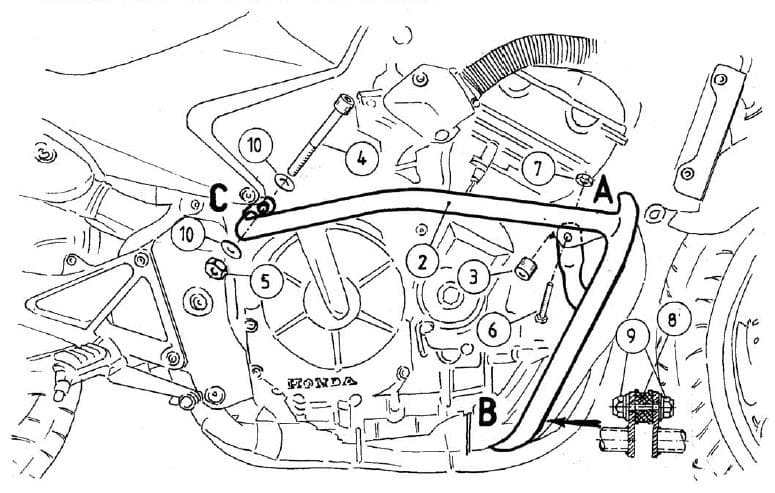 Motorschutzbügel schwarz für Honda CBF 600 (2004-2007)