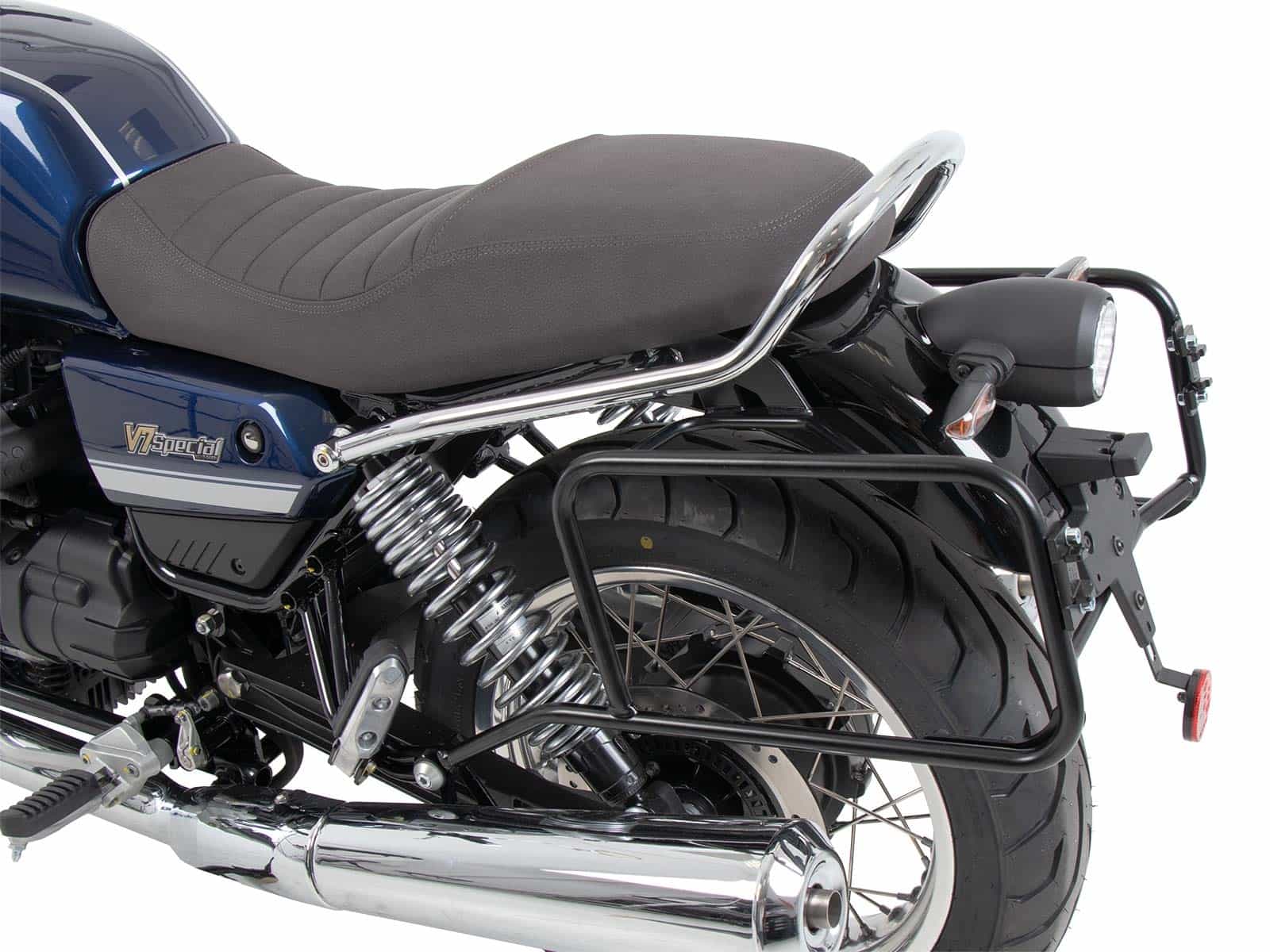 Seitenkofferträger festverschraubt schwarz für Moto Guzzi V7 Special/Stone/Centenario (850 ccm) (2021-2024)