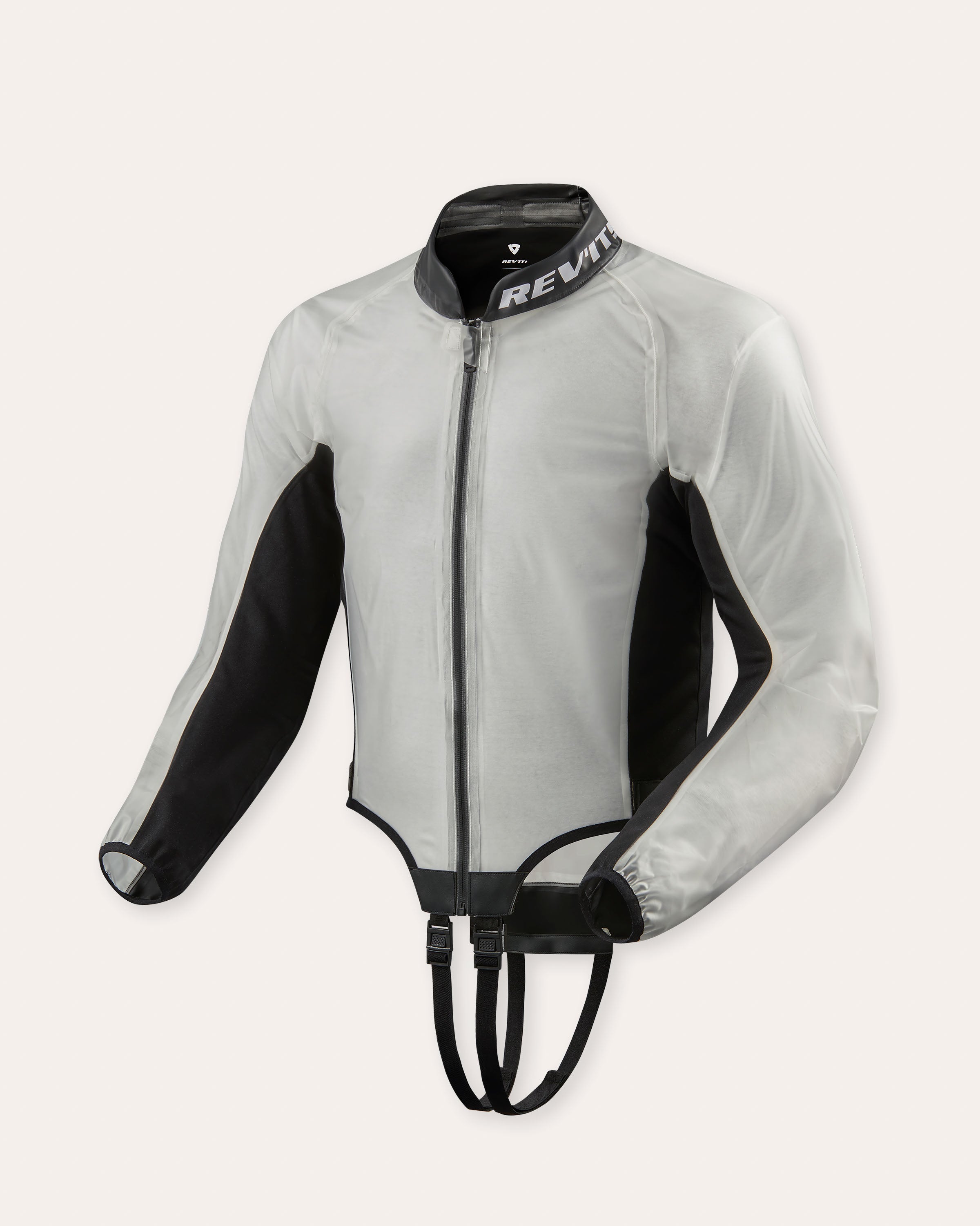 Regenjacke Trackmaster H2O Durchsichtig-Schwartz M Standard