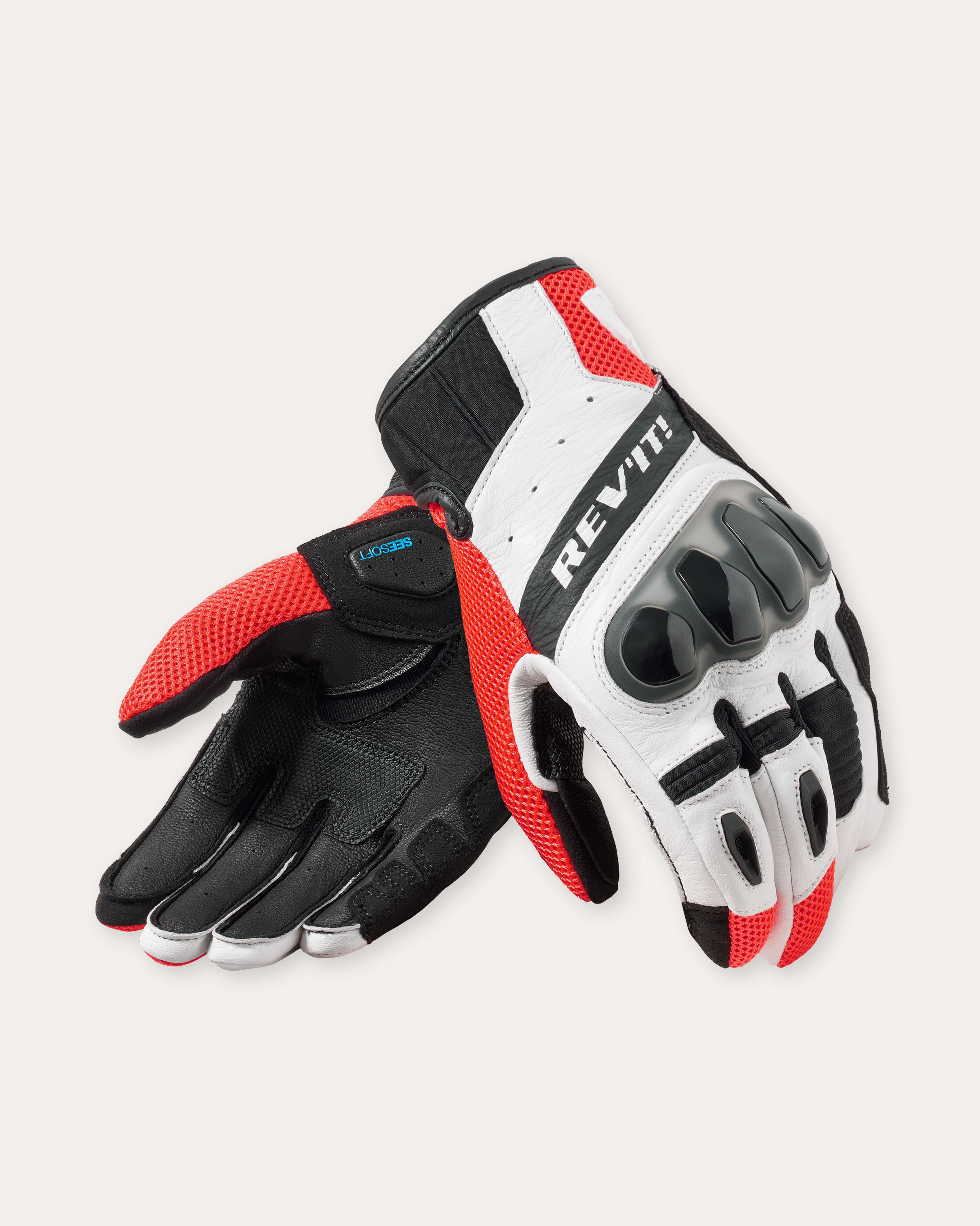 Handschuhe Ritmo Schwarz-Neon Rot S Standard