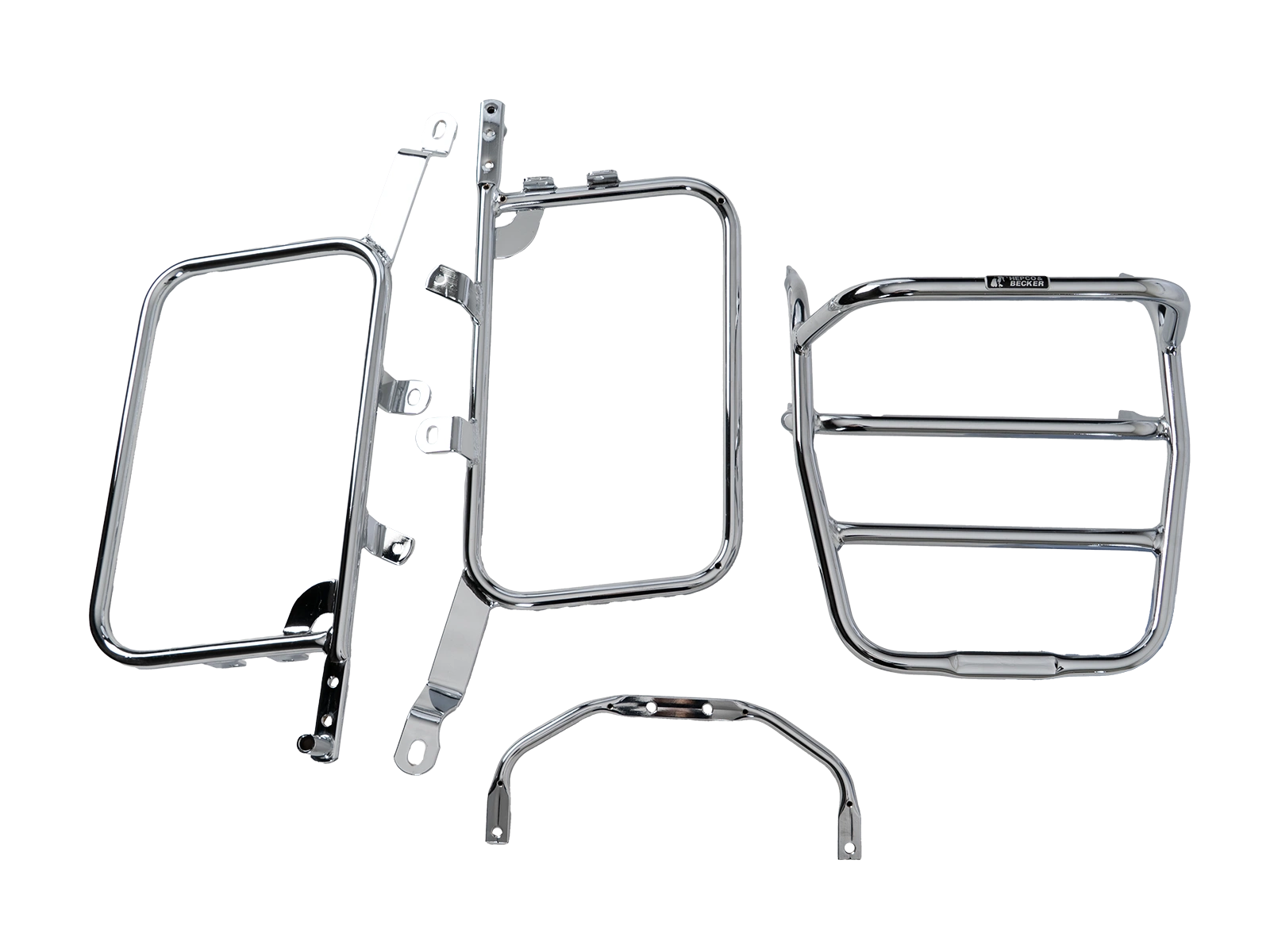Komplettträgerset (Seitenkofferträger und Rohrgepäckbrücke Topcaseträger) chrom für Kawasaki Z 550 LTD (1980-1983)