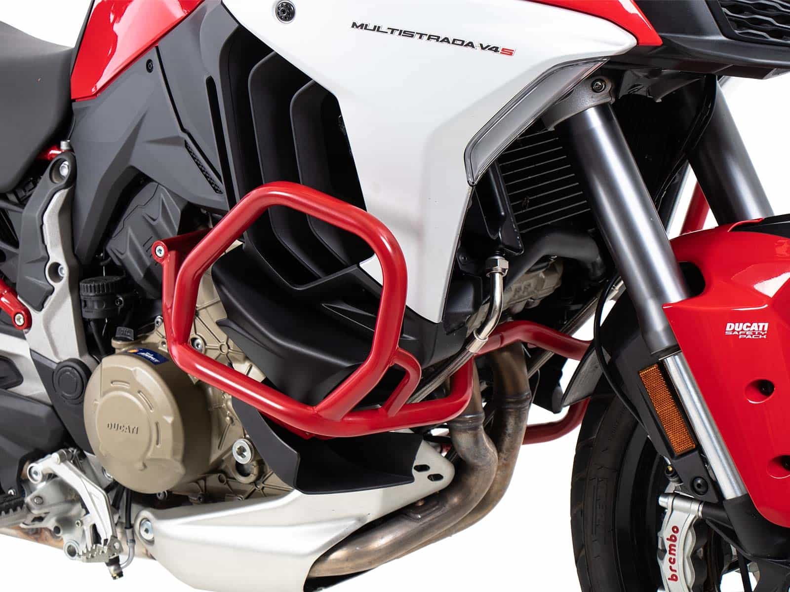 Motorschutzbügel rot für Ducati Multistrada V4 / S / Pikes Peak / Rally / RS (2025-)