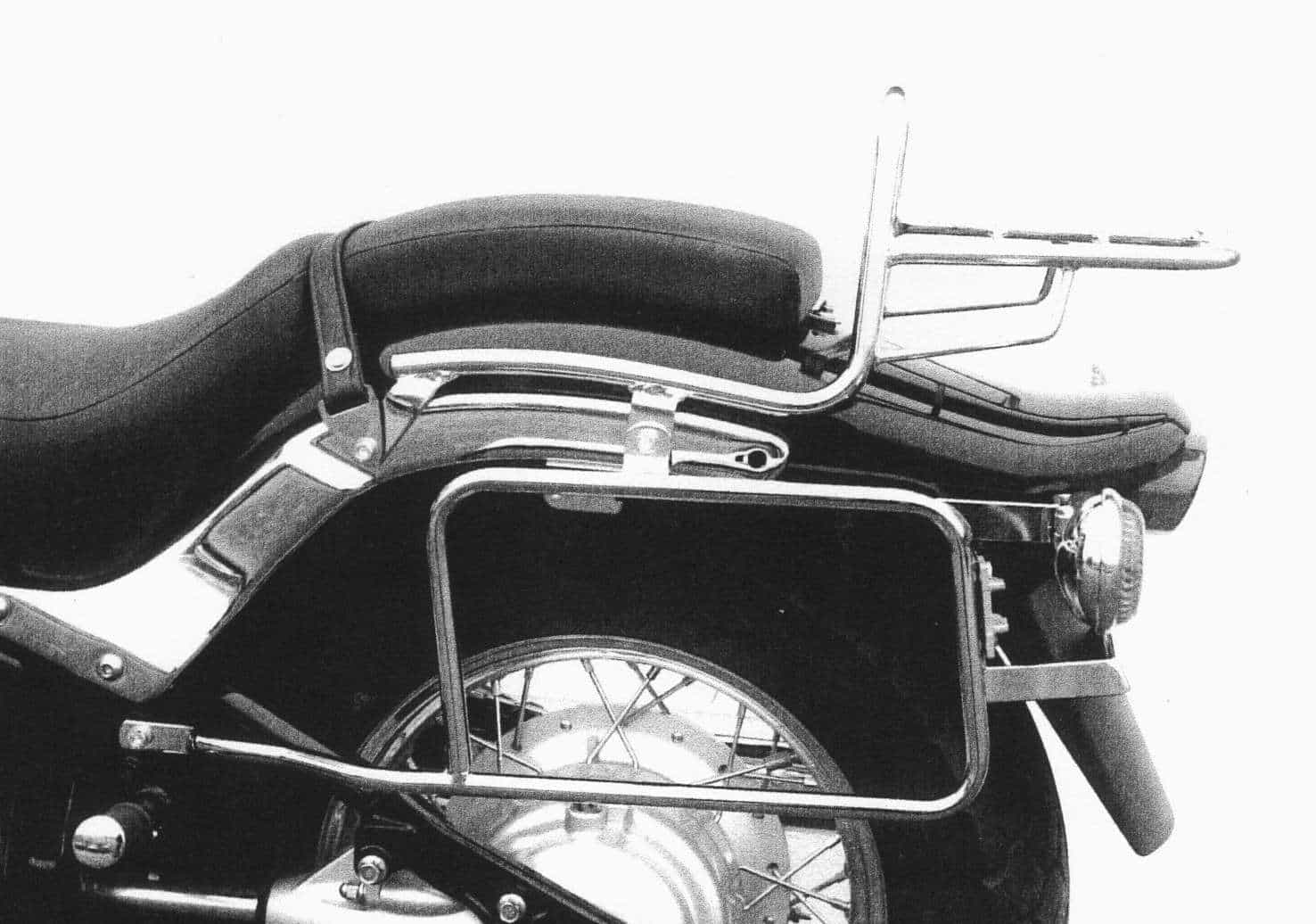 Rohrgepäckbrücke Topcaseträger chrom für Yamaha XVS 650 Drag Star (1996-2003)