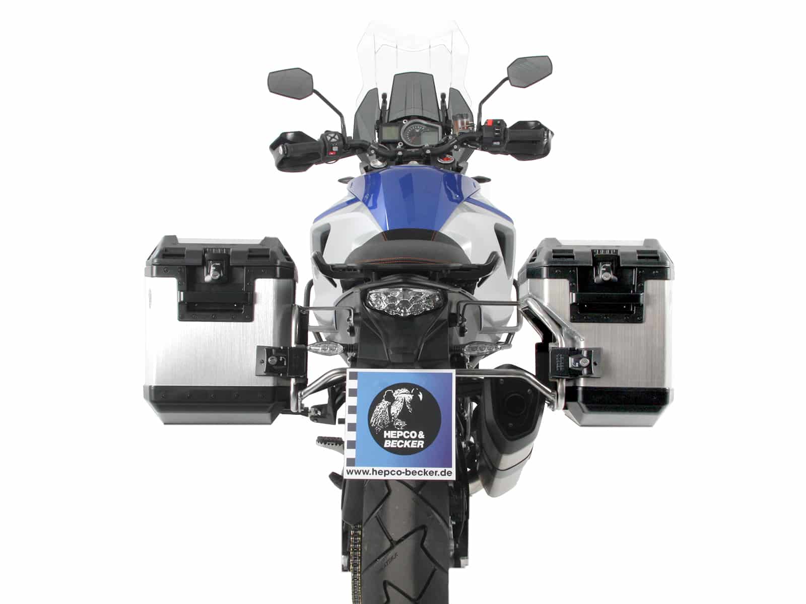 Kofferträgerset Cutout Edelstahl inkl. Xplorer silber Cutout Kofferset für KTM 1050/1190/ Adventure/R