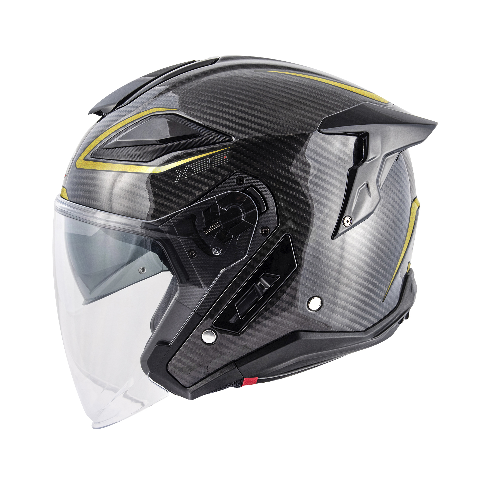 HPS X.29 CARBON GRAFICH - Gr. 60/L glänzend schwarz gold