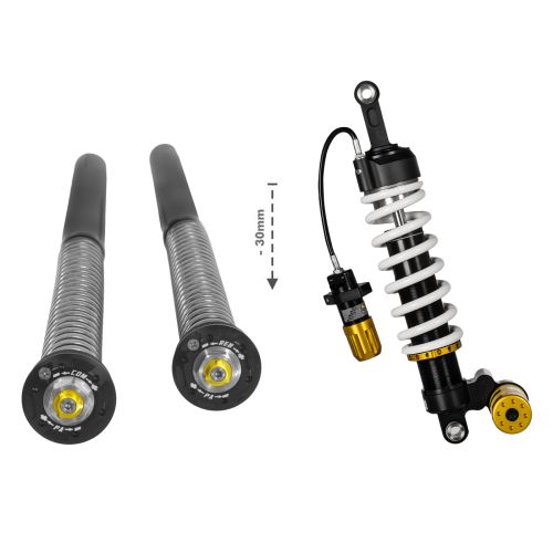 Touratech Suspension Tieferlegung SET um -30mm Cartridge Kit und Federbein Typ Extreme2 für BMW R12 G/S (2025-)