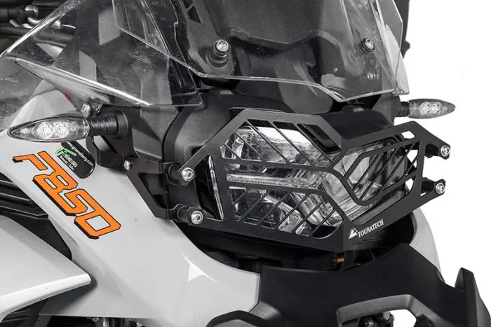 Scheinwerferschutz Edelstahl schwarz mit Schnellverschluss für BMW F900GS Adventure/ F850GS Adventure *OFFROAD USE ONLY* Scheinwerferschutz Edelstahl schwarz mit Schnellverschluss für BMW F900GS Adventure/ F850GS Adventure *OFFROAD USE ONLY*