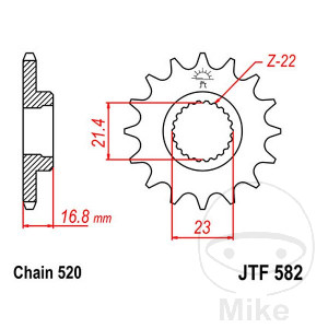 Ritzel 16 Zähne Teilung 520 Alternative: 7260405