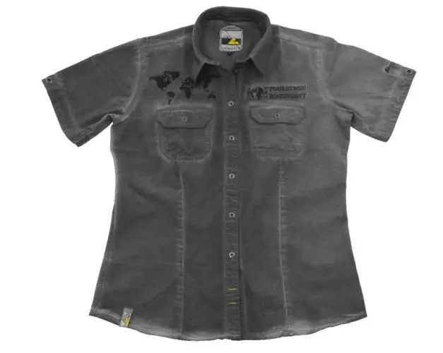 Touratech Kurzarmbluse Bluse "1990" Damen grau