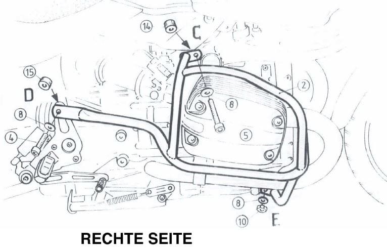 Motorschutzbügel chrom für BMW R 850 R (2003-2006)/R 1150 R (2000-2006)