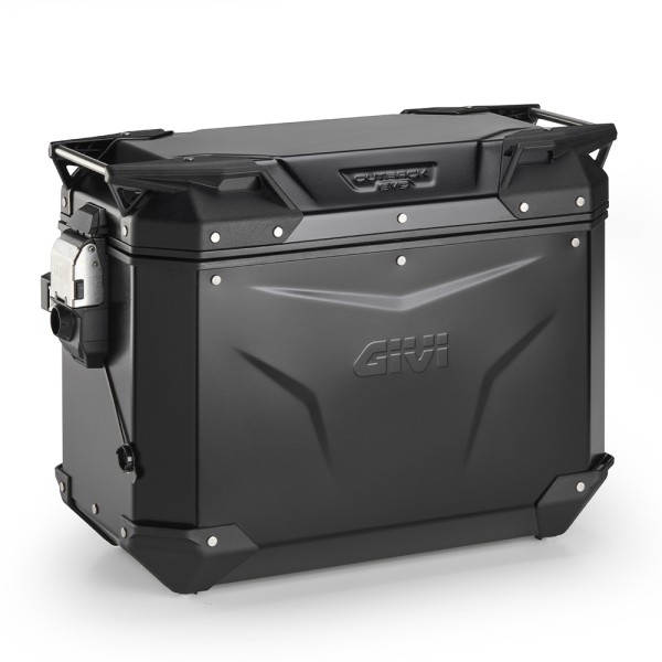 Alu-Seitenkoffer Trekker Outback EVO 44, schwarz, Rechts, 44 Liter / SMART SECURITY LOCK