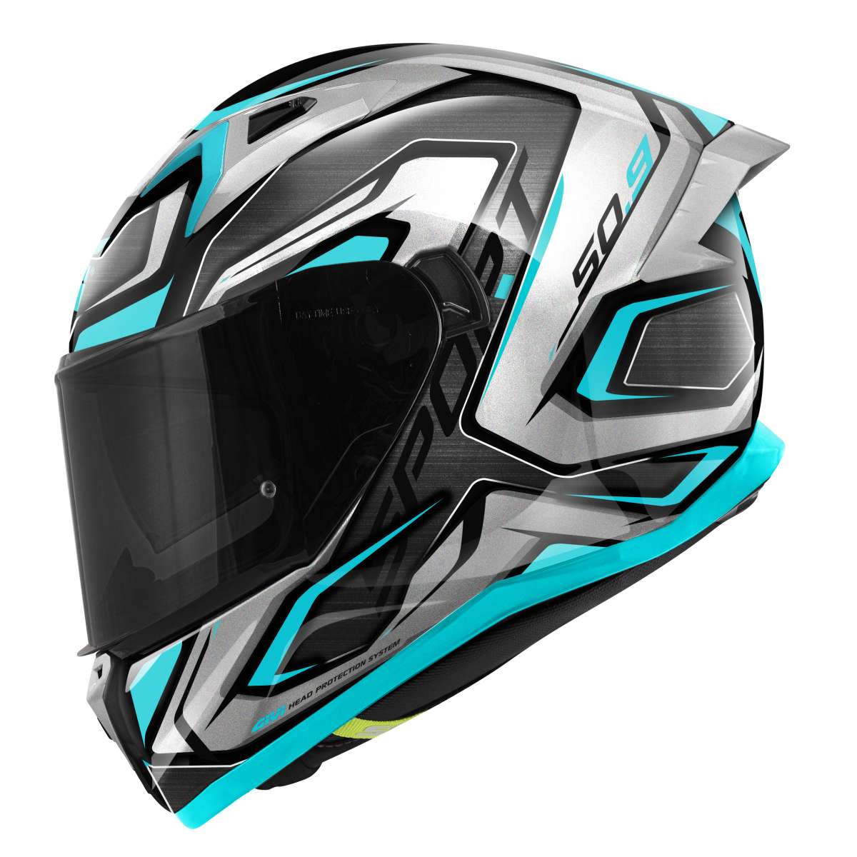 HPS 50.9 GRAPHIC ATOMIC - Gr. 61/XL - titanium / silber / blau