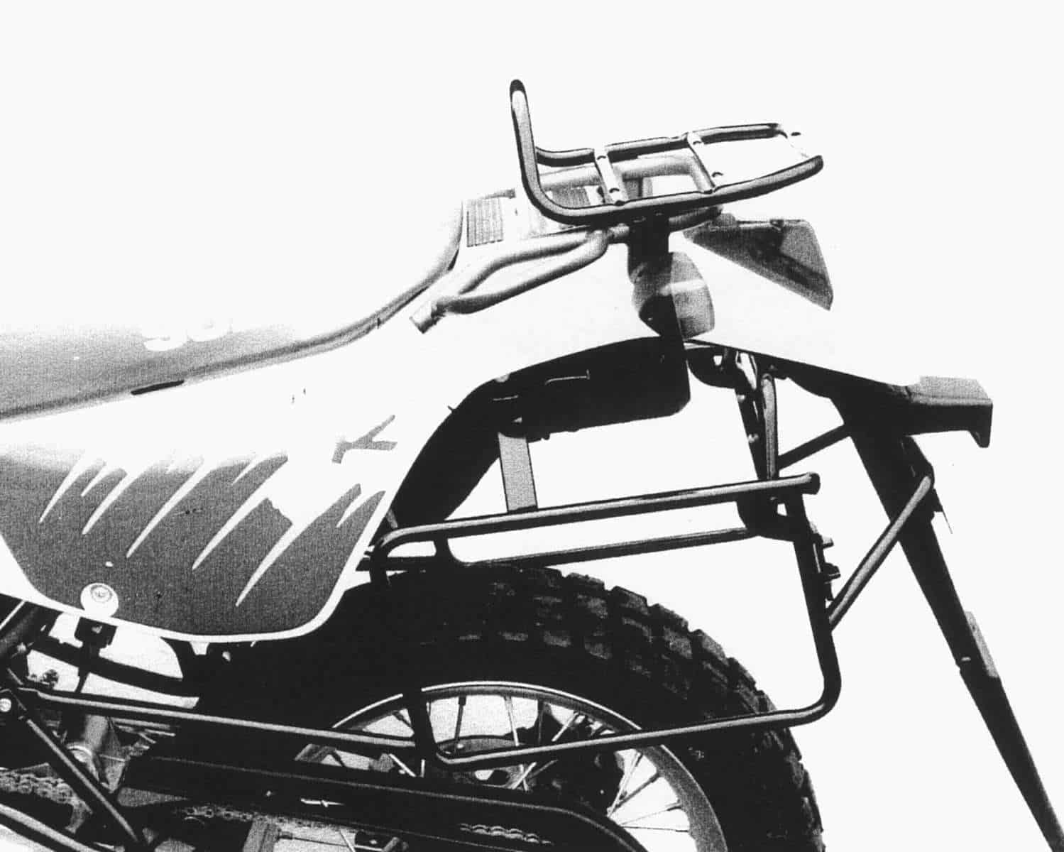 Seitenkofferträger festverschraubt schwarz für Suzuki DR 650 R (1992-1994)