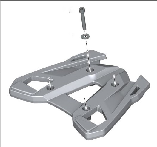diag_7srb Gepäckbrücke für Vario Topcase schwarz NEU für BMW F700GS K70 F800GS K72